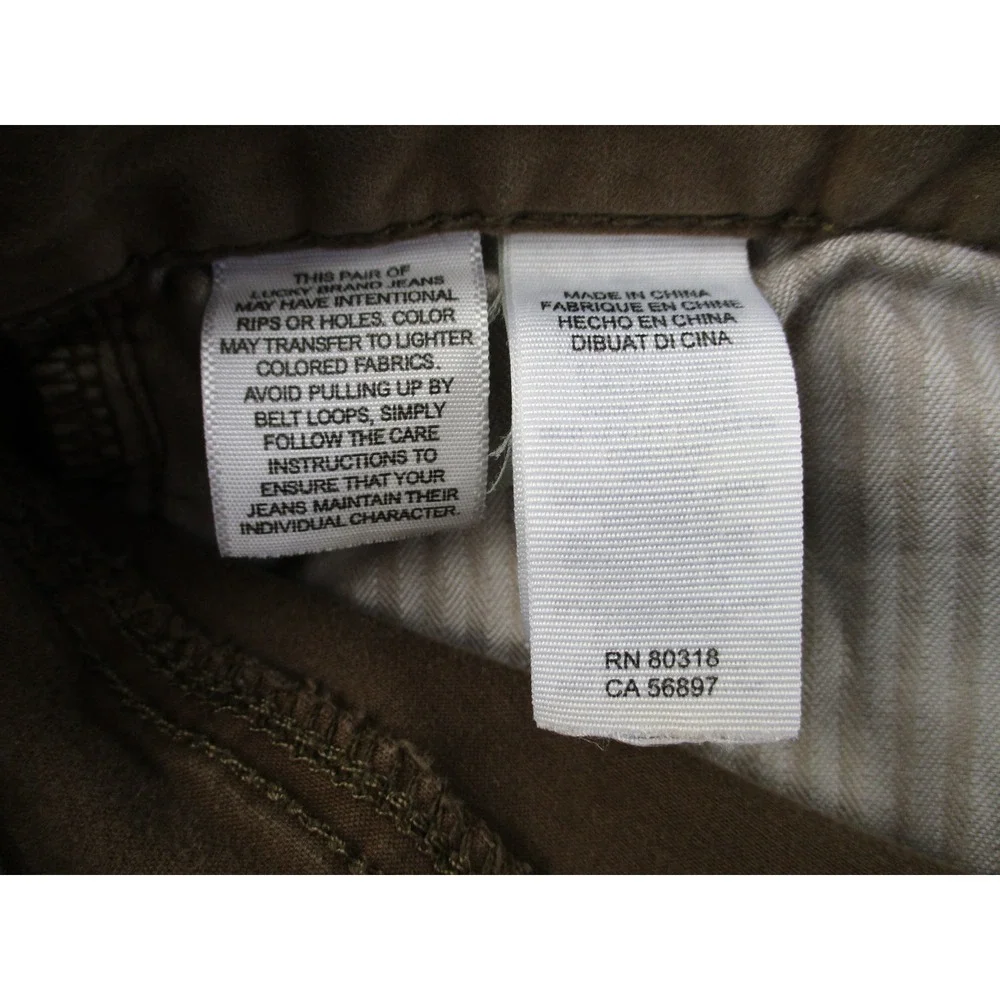Lucky Brand 121 Heritage Slim Pants Mens 38x34 Brown Stretch Chino Casual
